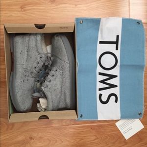 TOMS Botas Grey Wool Fleck Size 7 Women’s